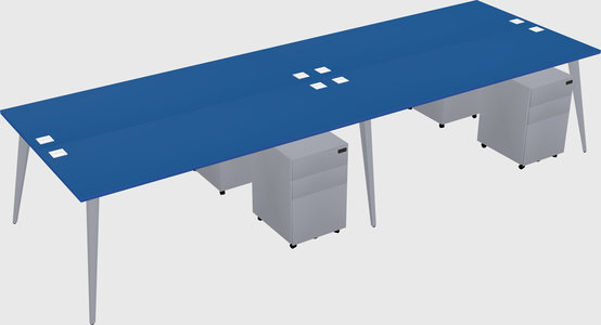 Shared Rectangular Office Desk System