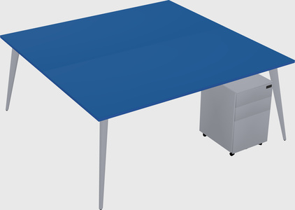 Shared Rectangular Office Desk System