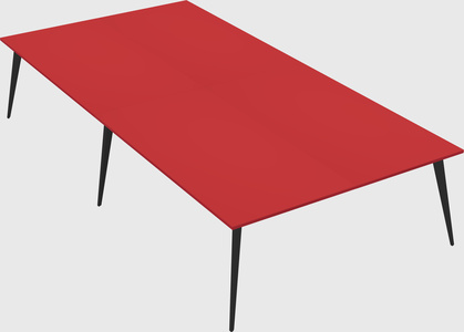 Shared rectangular office desk system