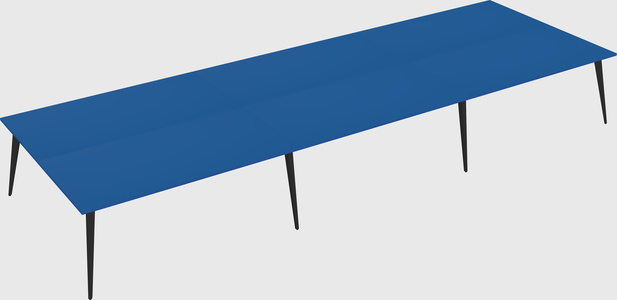 Shared rectangular office desk system