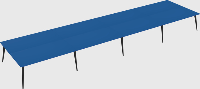 Shared rectangular office desk system
