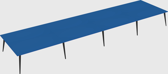 Shared rectangular office desk system