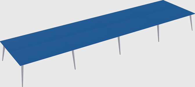 Shared rectangular office desk system