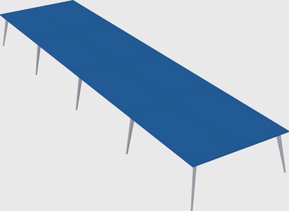Shared rectangular office desk system