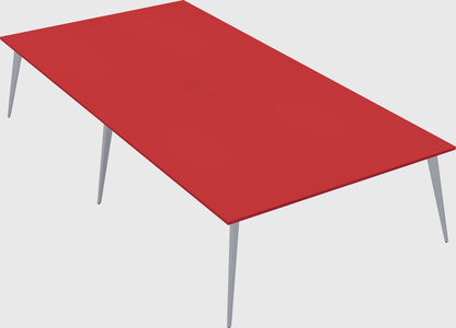 Shared rectangular office desk system