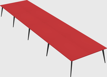 Shared rectangular office desk system