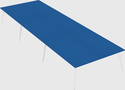 Shared rectangular office desk system