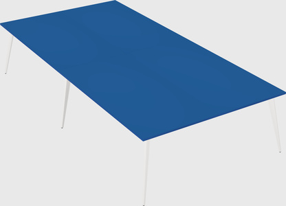 Shared rectangular office desk system