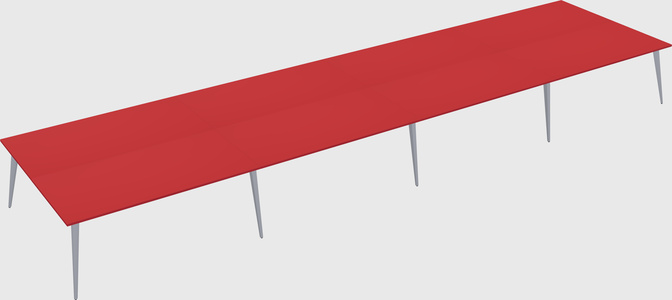 Shared rectangular office desk system
