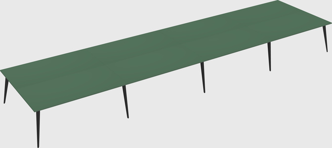 Shared rectangular office desk system