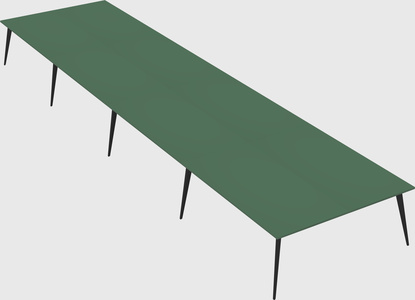 Shared rectangular office desk system