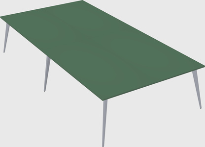 Shared rectangular office desk system