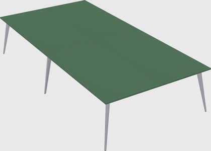Shared rectangular office desk system