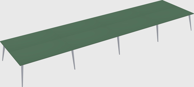 Shared rectangular office desk system