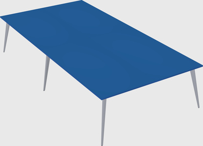 Shared rectangular office desk system