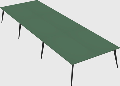 Shared rectangular office desk system