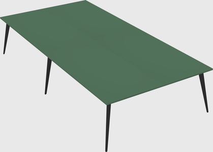 Shared rectangular office desk system