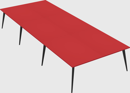 Shared rectangular office desk system