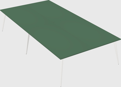 Shared rectangular office desk system