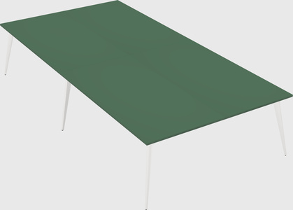 Shared rectangular office desk system