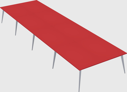 Shared rectangular office desk system
