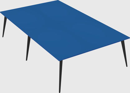 Shared rectangular office desk system