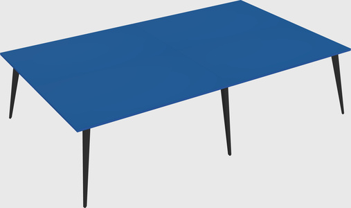 Shared rectangular office desk system