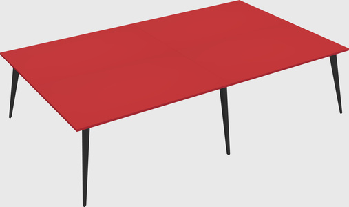 Shared rectangular office desk system