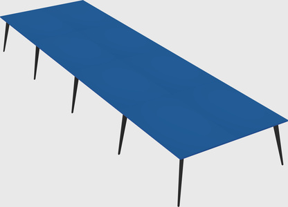 Shared rectangular office desk system