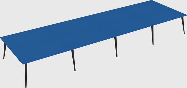 Shared rectangular office desk system