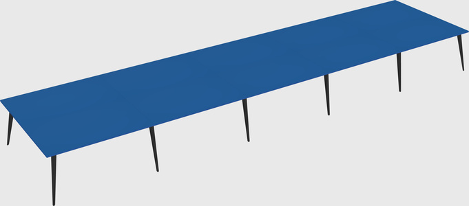 Shared rectangular office desk system