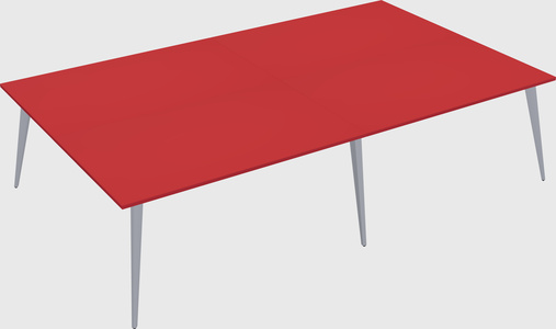 Shared rectangular office desk system