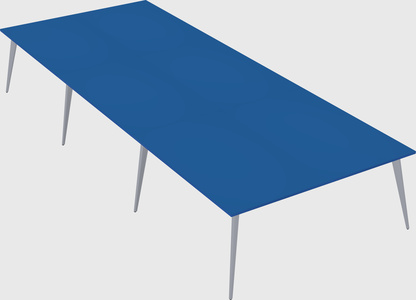 Shared rectangular office desk system