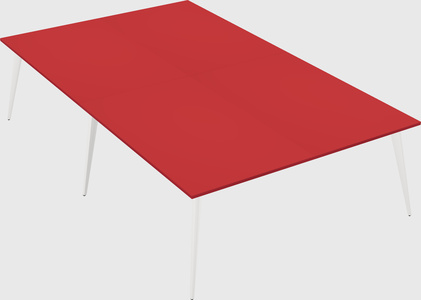 Shared rectangular office desk system