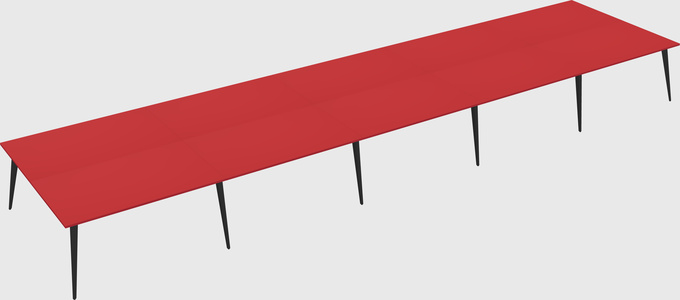 Shared rectangular office desk system