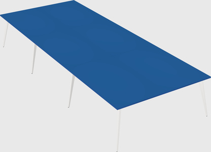Shared rectangular office desk system