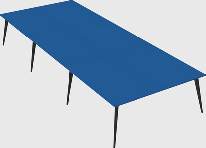Shared rectangular office desk system