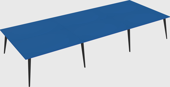 Shared rectangular office desk system