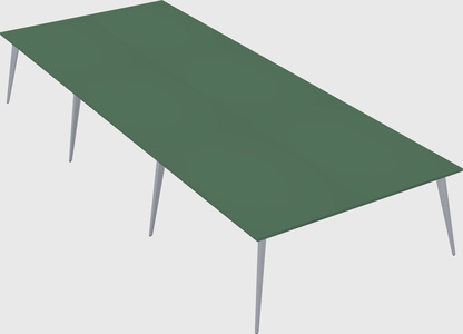 Shared rectangular office desk system