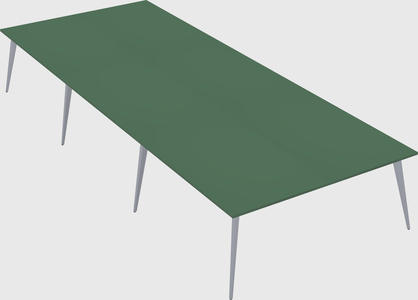 Shared rectangular office desk system