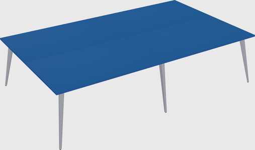 Shared rectangular office desk system