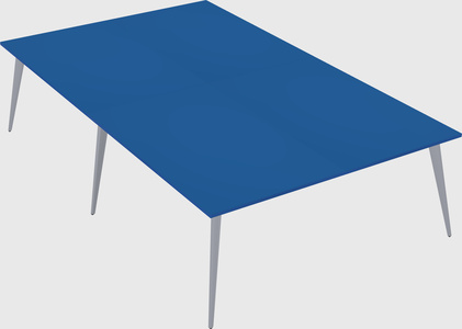 Shared rectangular office desk system