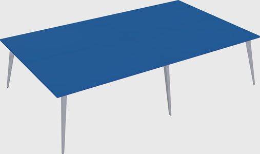 Shared rectangular office desk system