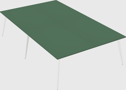 Shared rectangular office desk system