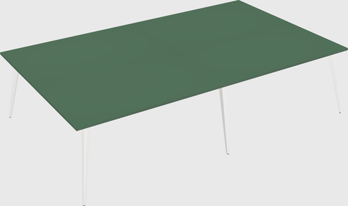 Shared rectangular office desk system