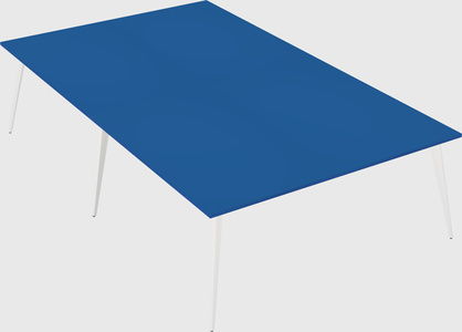 Shared rectangular office desk system