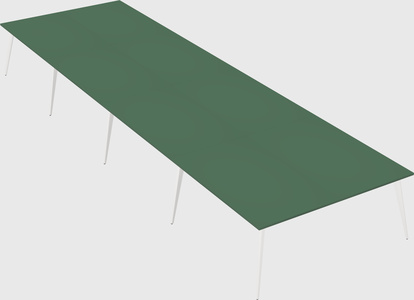 Shared rectangular office desk system