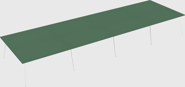 Shared rectangular office desk system