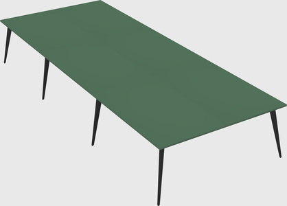 Shared rectangular office desk system