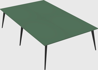 Shared rectangular office desk system